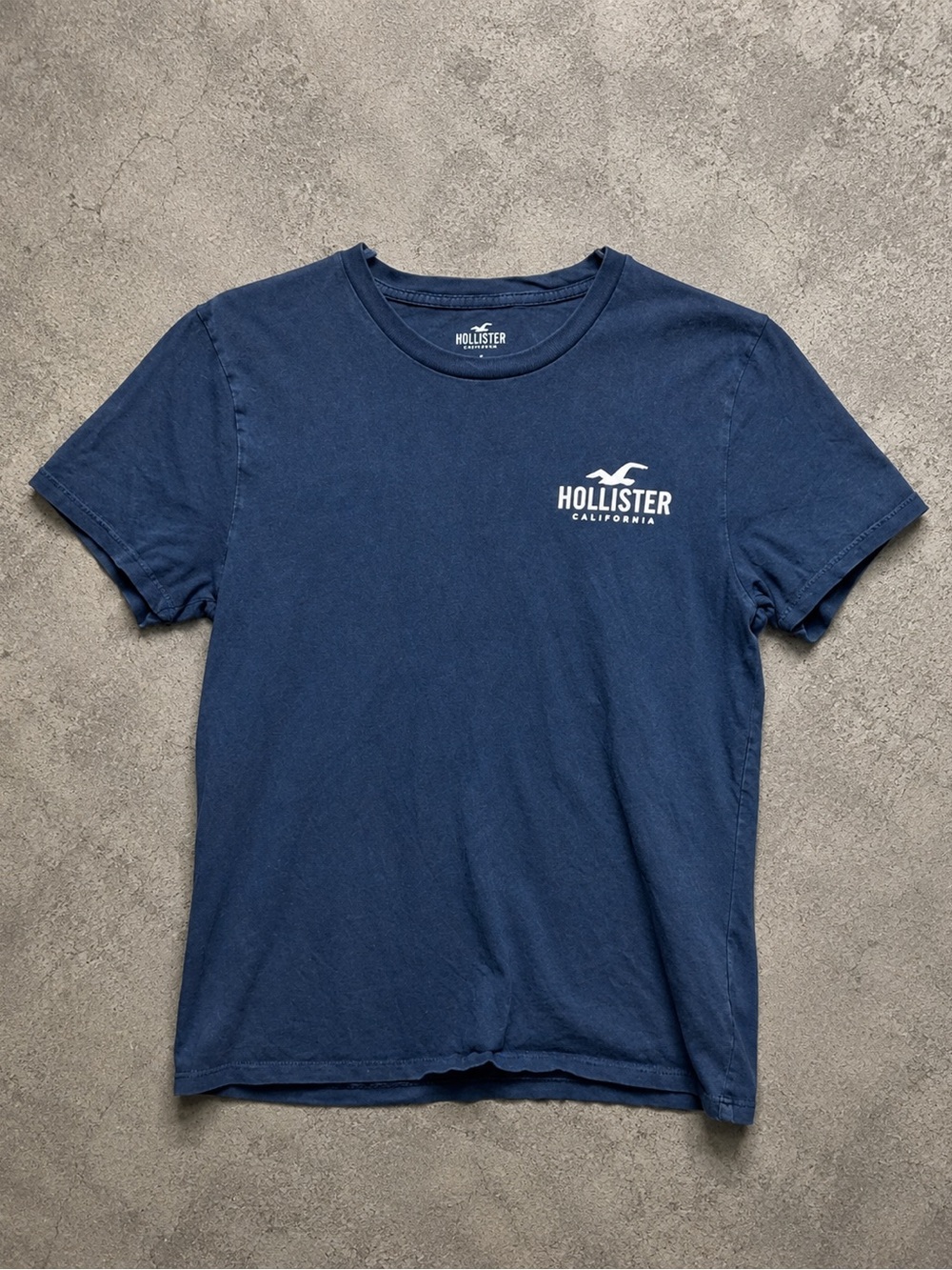 Hollister Navy Short Sleeve Logo Tee